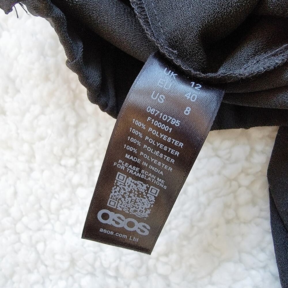ASOS Black Slim Straight Leg Pull On Pants - Picture 5 of 5